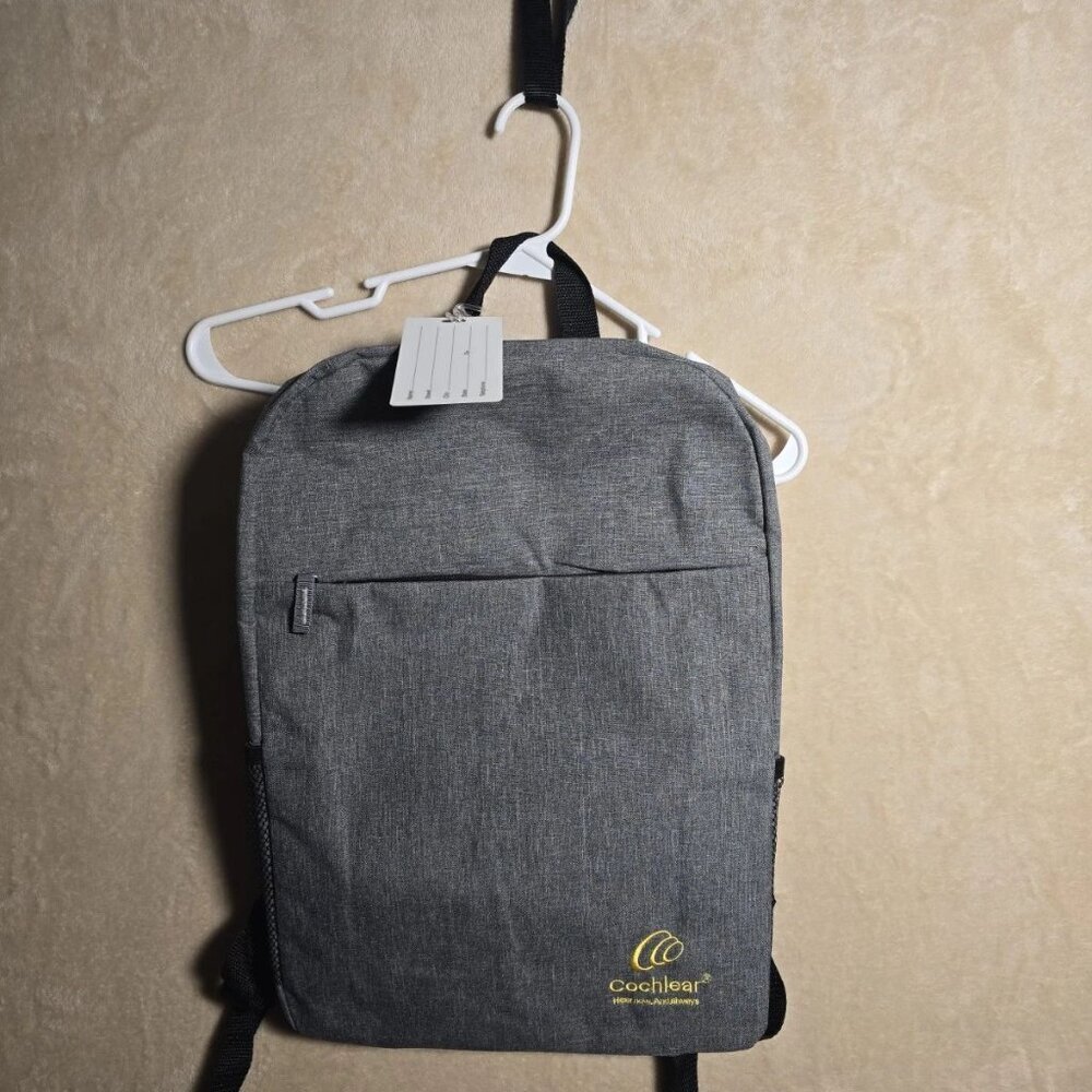 Backpack Cochlear Hearing Care Gray For Laptop Travel Daypack New. 430